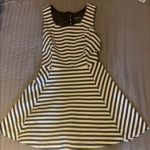 Stripe black and white dress.